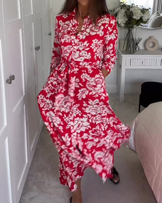 Robe longue à imprimé floral
