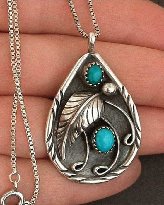 Collier pendentif vintage bohémien