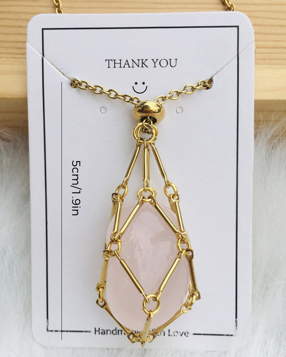 Collier porte-pierre en cristal