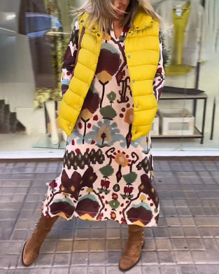 Robe à manches longues élégantes haut de gamme