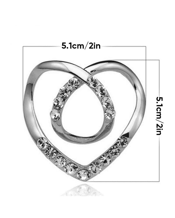 Pince à foulard plus épaisse en forme de cœur