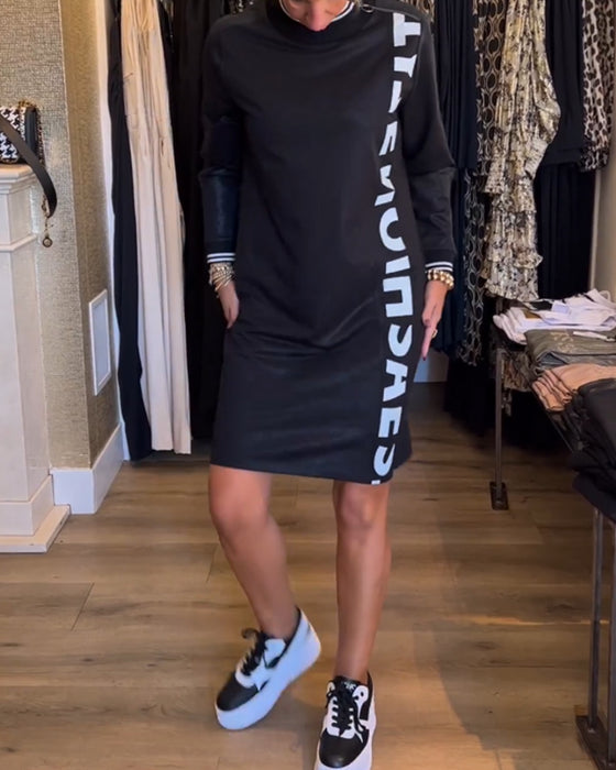 Robe décontractée à imprimé lettre