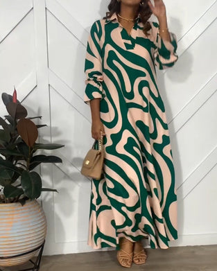 Robe avec élégance et manches longues