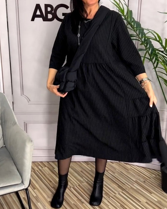 Robe simple col rond dénoyautée