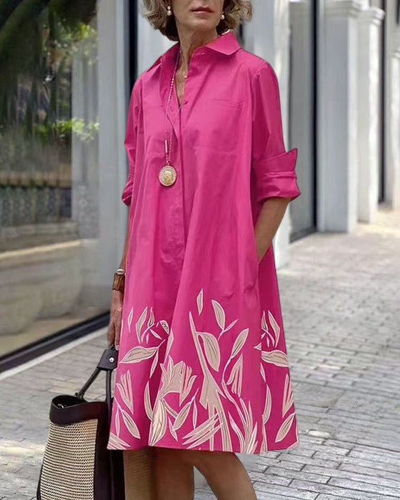 Robe chemise avec imprimé