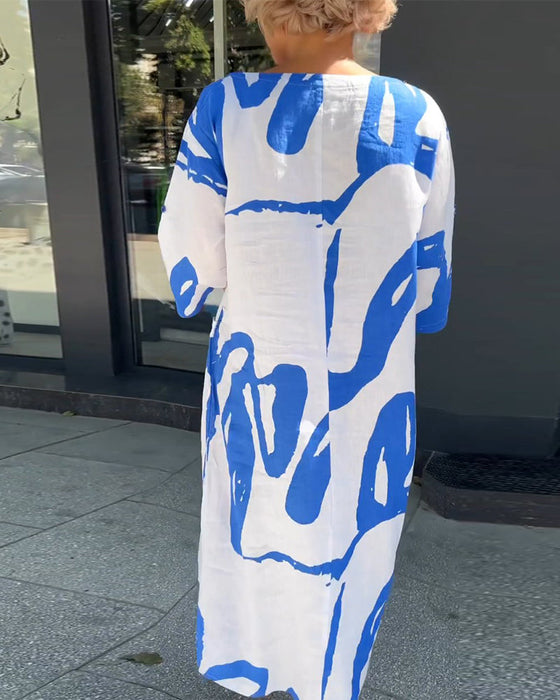 Robe de poche à imprimé mode