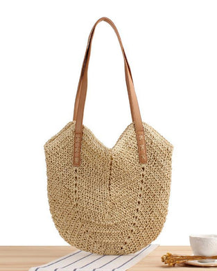 Sac fourre-tout en paille pour femme