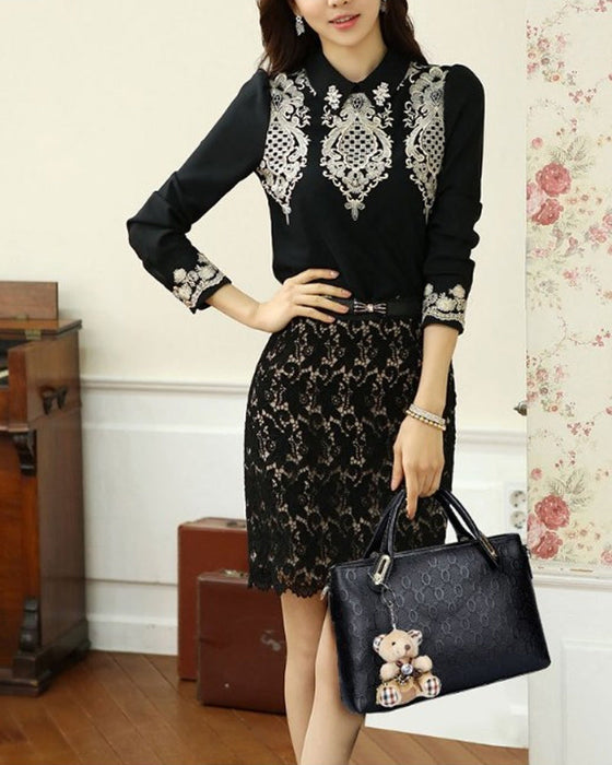 Quatre pièces ensemble de sac à main