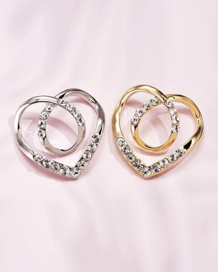 Pince à foulard plus épaisse en forme de cœur