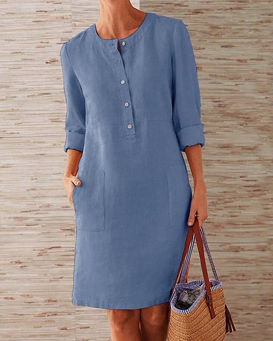 Robe élégante de couleur unie