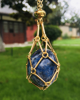 Collier porte-pierre en cristal