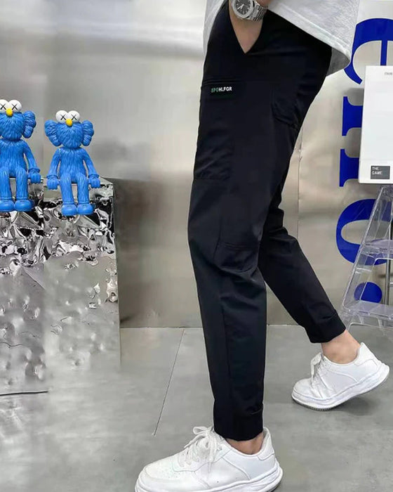 Pantalon multi-poches à haute extensibilité pour hommes