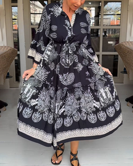 Robe ample à motif rétro
