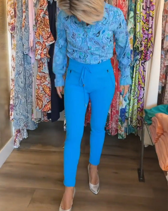 Chemise de vacances imprimée à manches longues