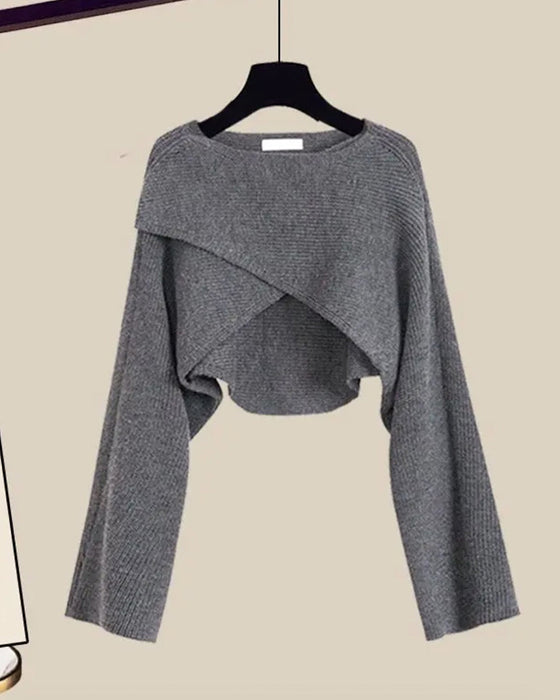 Ensemble trois pièces de couleur unie Cross