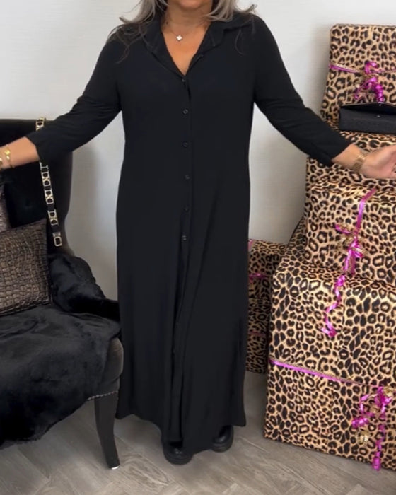 Robe avec boutons et col V