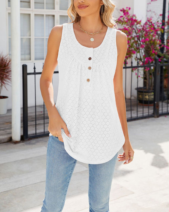 Gilet boutonné décontracté sans manches