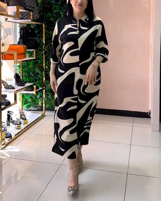 Robes aux couleurs et imprimés contrastés