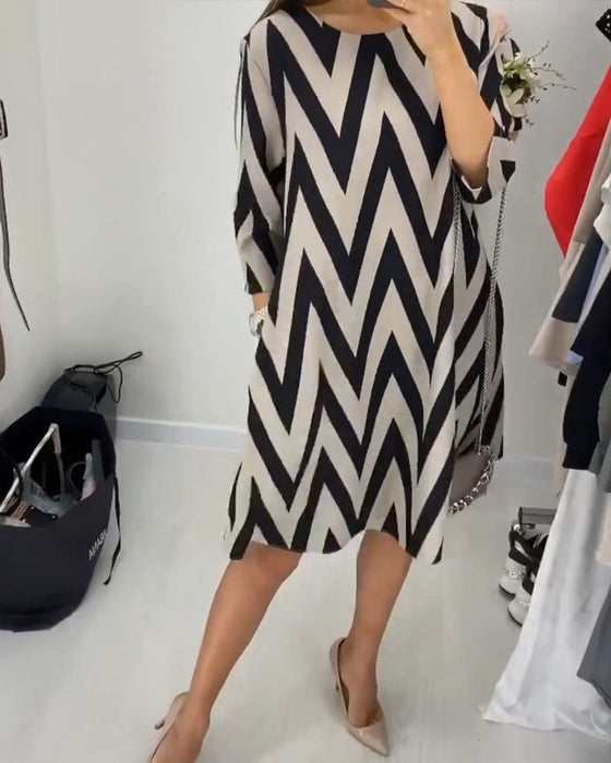 Robe ample en imprimé