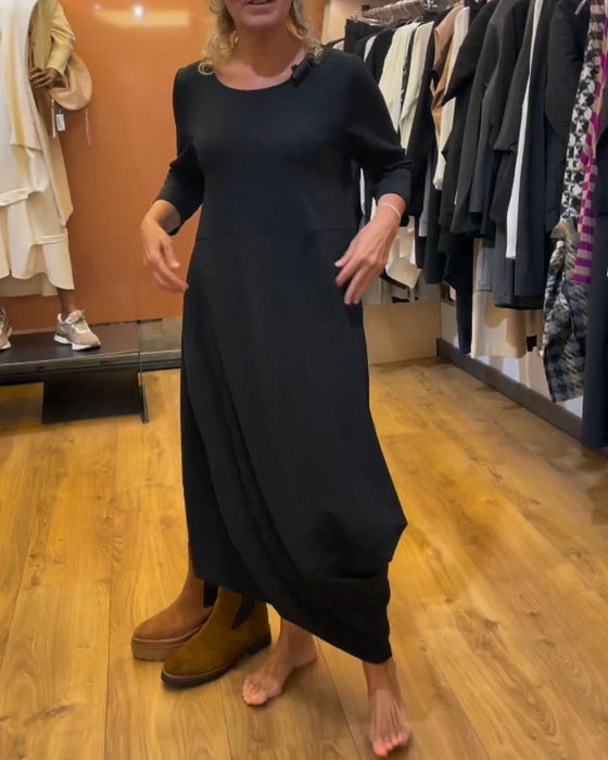 Robe à manches longues et col rond