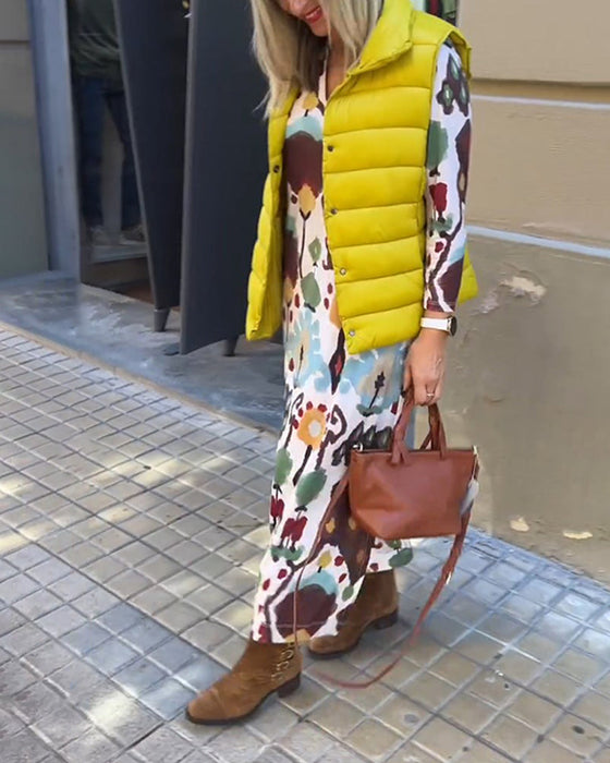 Robe à manches longues élégantes haut de gamme