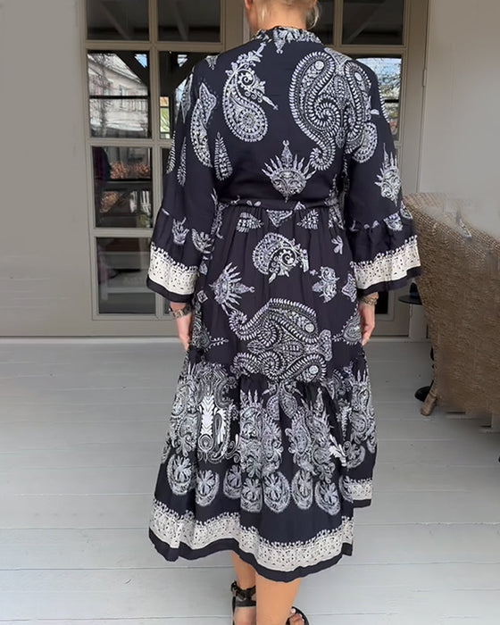 Robe ample à motif rétro