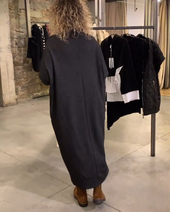 Robe Décontractée à Manches Chauve-Souris