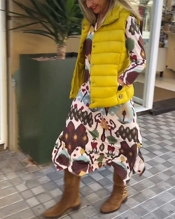 Robe à manches longues élégantes haut de gamme