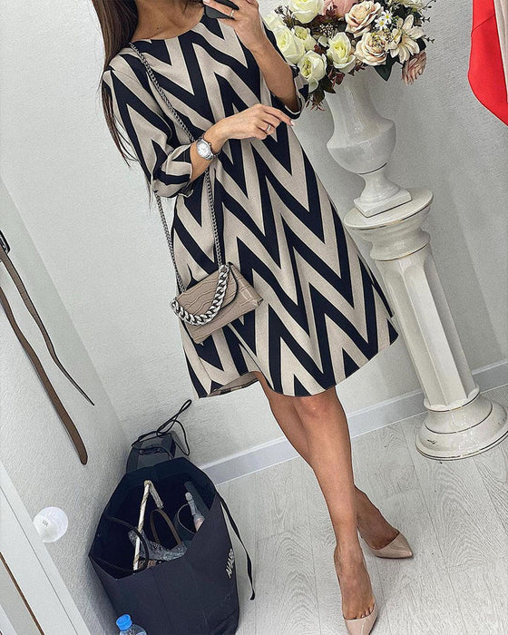 Robe ample en imprimé