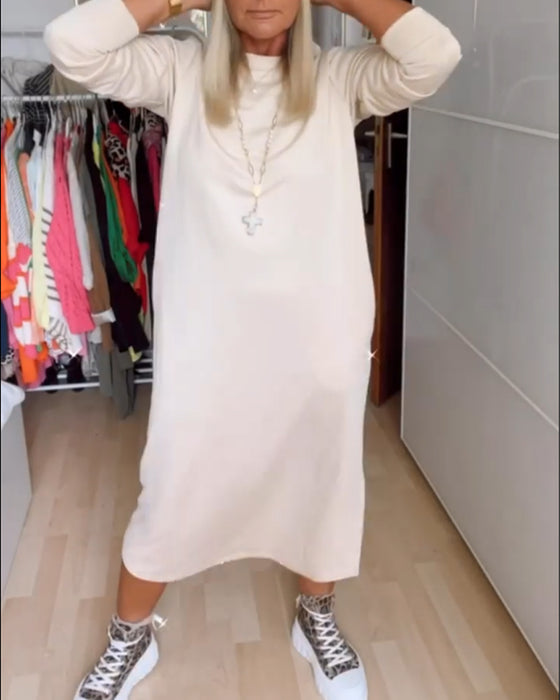 Robe décontractée à col rond