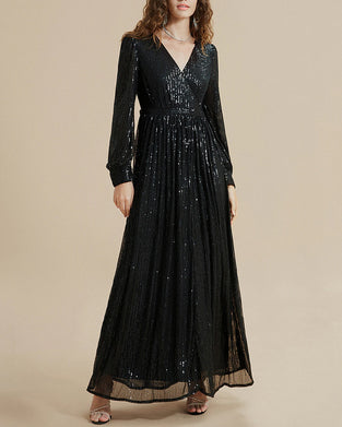 Robe avec paillettes et élégance