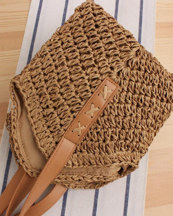 Sac fourre-tout en paille pour femme