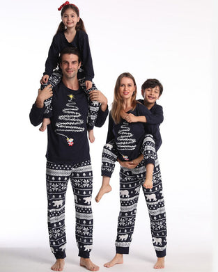 Pyjama familial de Noël à imprimé sapin de Noël