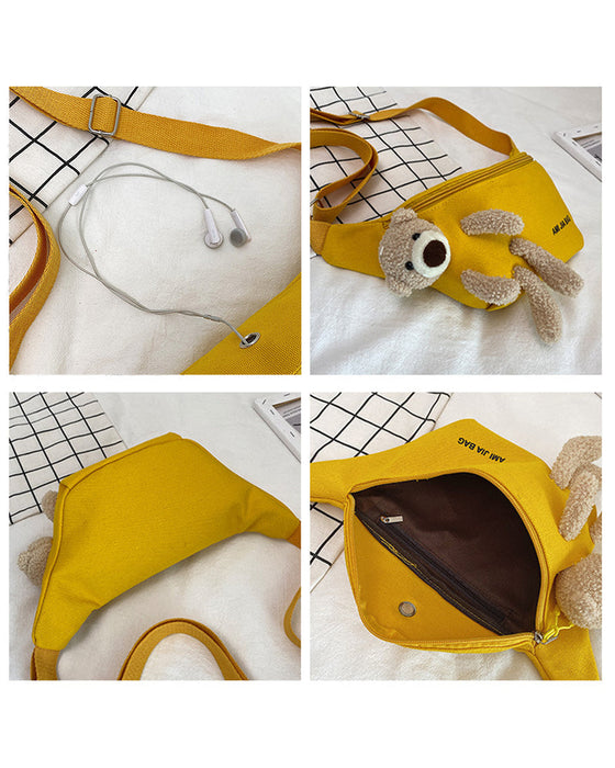 Sac à bandoulière en forme d'ours en peluche