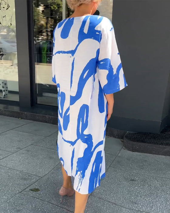 Robe de poche à imprimé mode