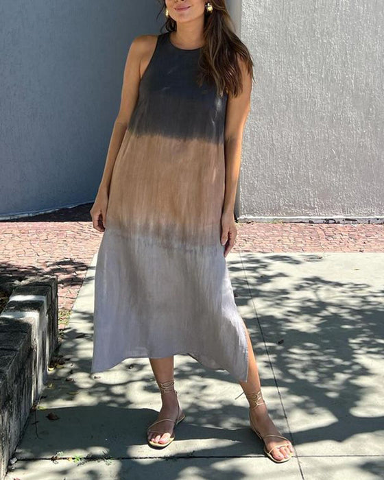 Robe sans manches et dégradé