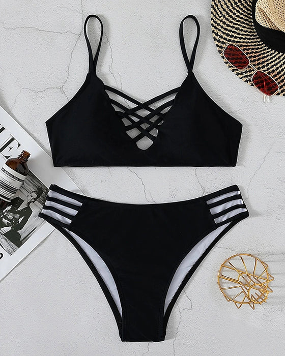 Bikini creux sexy de vacances pour femmes