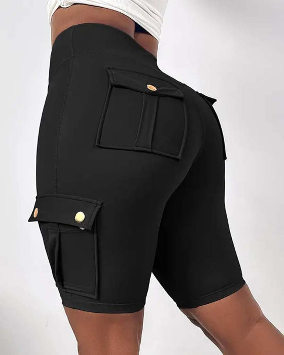 Short taille haute avec poches