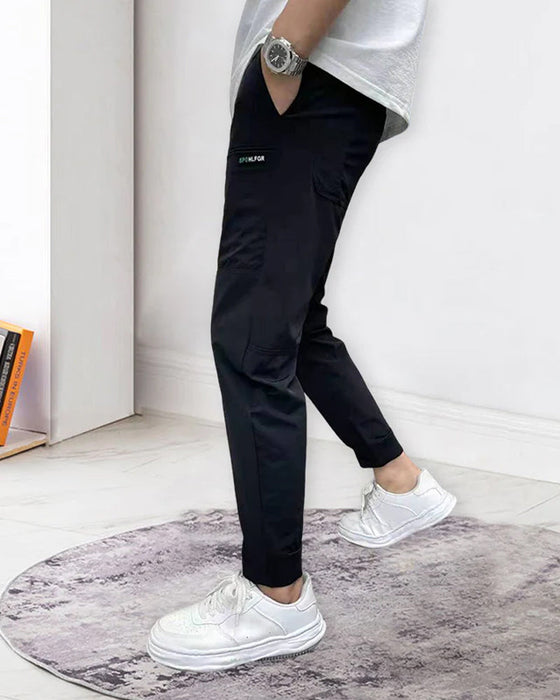 Pantalon multi-poches à haute extensibilité pour hommes