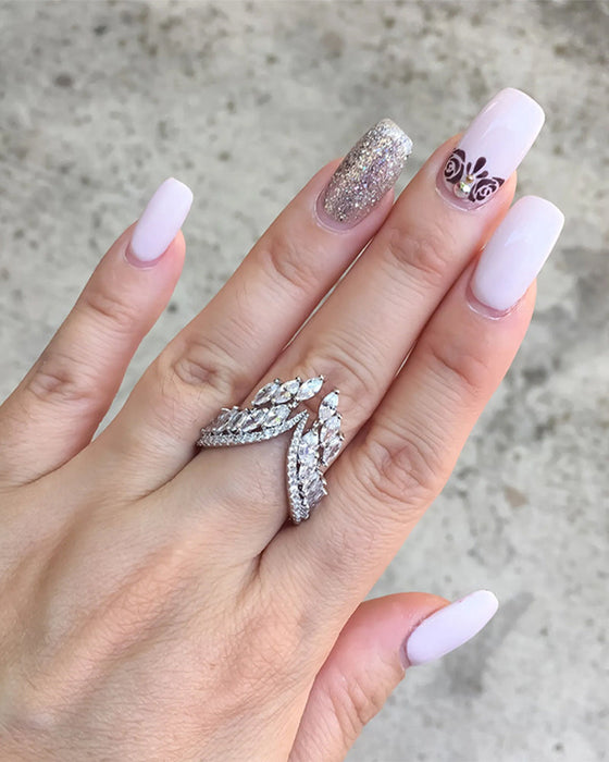 Bague et bracelet ailes d'ange