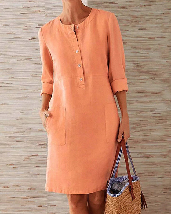 Robe élégante de couleur unie