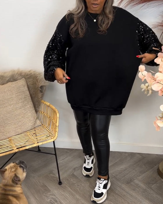 Sweat-shirts aux couleurs unies et épissure