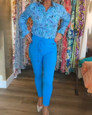 Chemise de vacances imprimée à manches longues