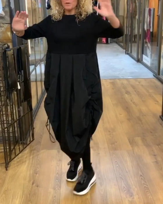 Robe décontractée à cordon coulissant