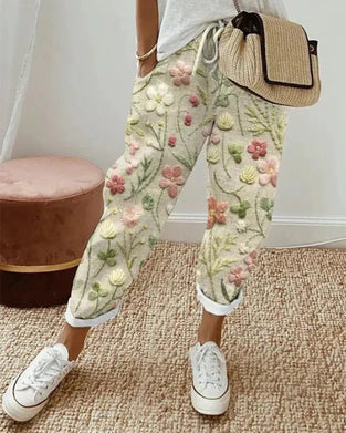 Pantalon avec poches et imprimé