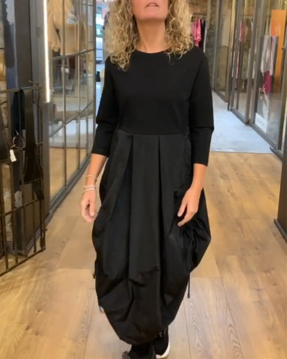 Robe décontractée à cordon coulissant