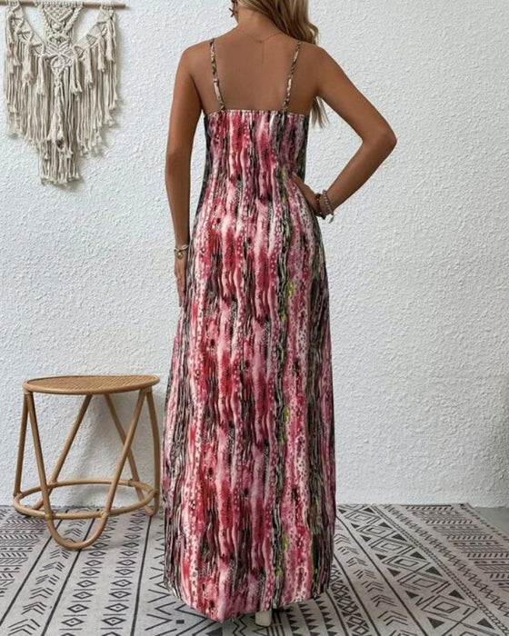 Robe de vacances sans manches à imprimé dégradé