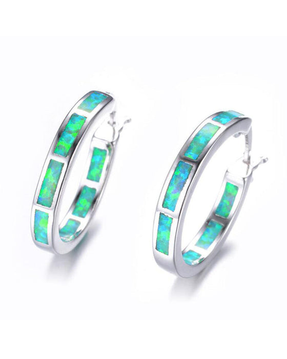 Boucles d'oreilles rondes colorées