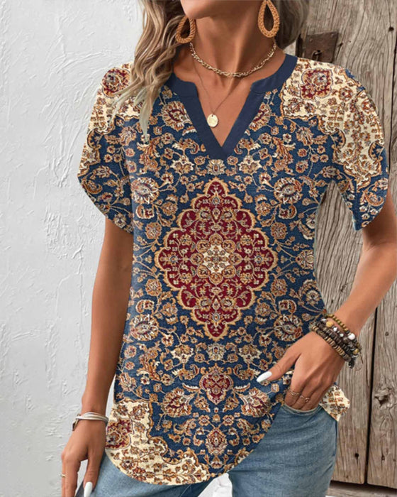 Haut à manches courtes et style rétro