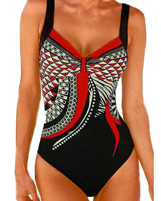 Maillot de bain une pièce à motifs